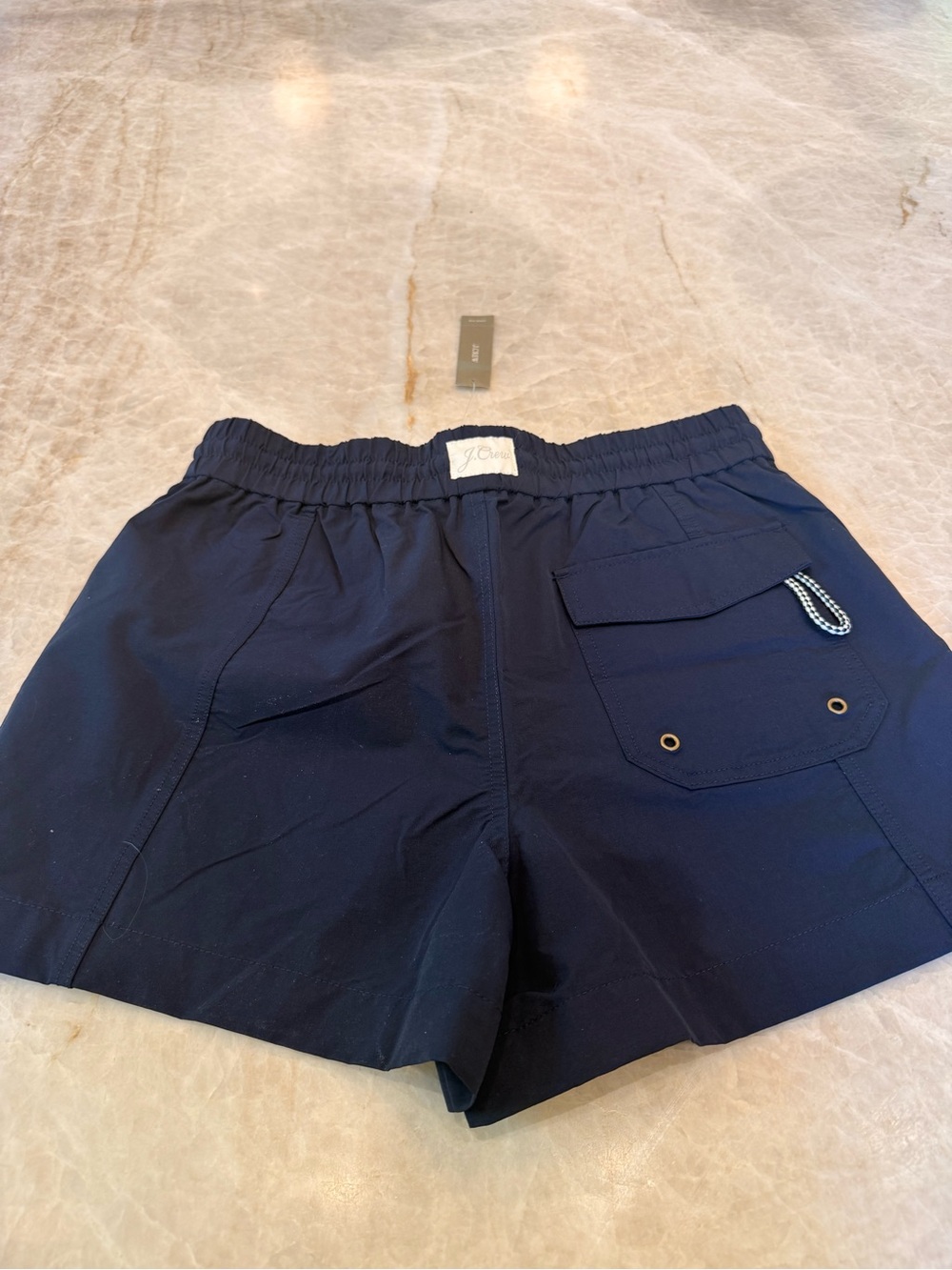 NWT J. Crew Women’s Navy Pull-On Shorts with Drawstring - Small - Picture 2 of 6